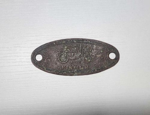 ANTİKA ARABA TEMALI METAL ETİKET