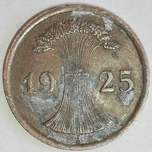 ALMANYA  1925 A     2  PFENNIG