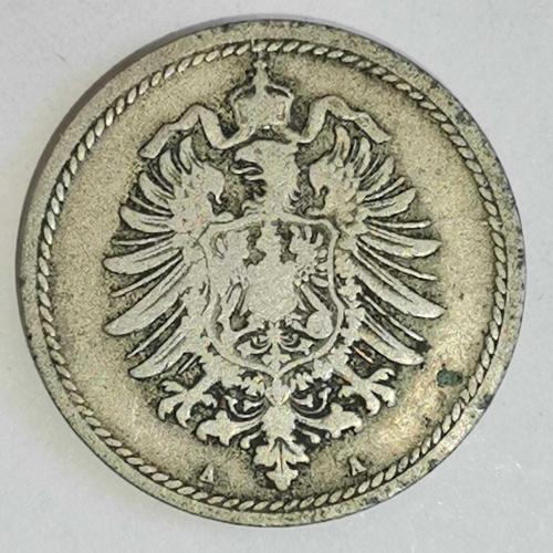 ALMANYA  1876 A     5  PFENNIG