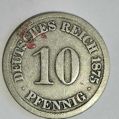 ALMANYA  1875 J     10  PFENNIG