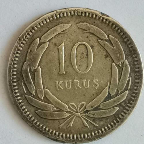 TÜRKİYE  1949    10   KURUŞ  HALİYLE