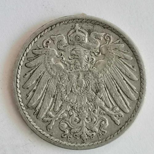 ALMANYA  1912 F          5  PFENNIG