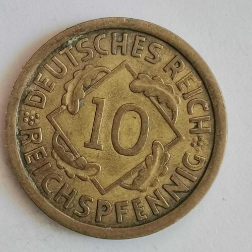 ALMANYA  1925 A          10  PFENNIG