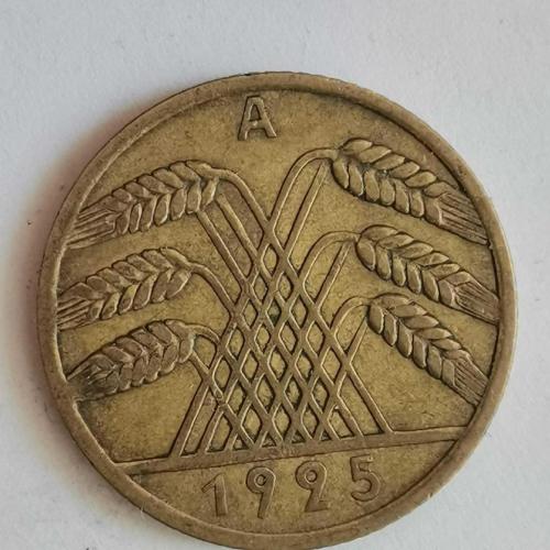 ALMANYA  1925 A          10  PFENNIG
