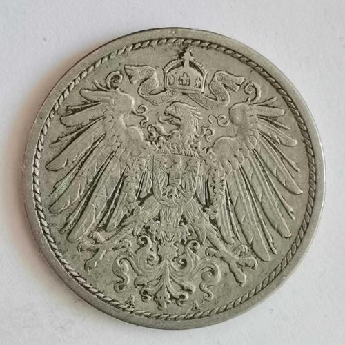 ALMANYA  1907 A          10  PFENNIG