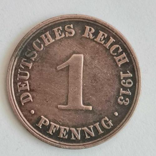 ALMANYA  1913 A          1   PFENNIG