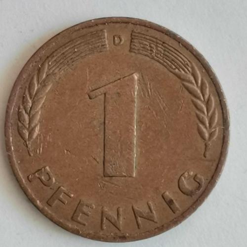 ALMANYA  1950 D        1   PFENNIG