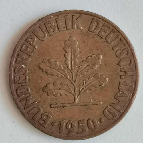 ALMANYA  1950 D        1   PFENNIG