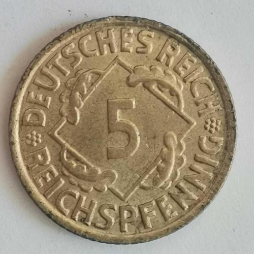 ALMANYA  1936 G    5   PFENNIG