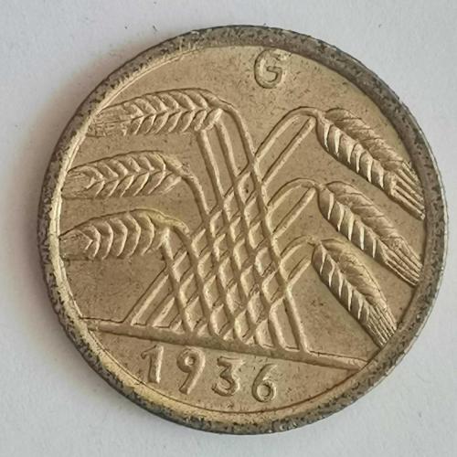 ALMANYA  1936 G    5   PFENNIG