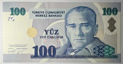 8.Emisyon 100 YTL Yeni Türk Lirası  C46 399294 Koleksiyonluk Eski Para Çil Kondisyonda