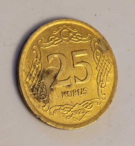 LOT.2 » ÇOK NADİR. ALTIN SARISI 25 KURUŞ. KOLEKSİYONLUK.
