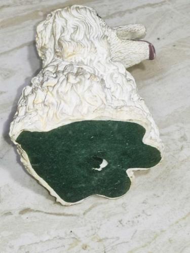 20377-ÇOK ŞİRİN DEKORATİF PAMUK BEYAZI KÖPEK BİBLO