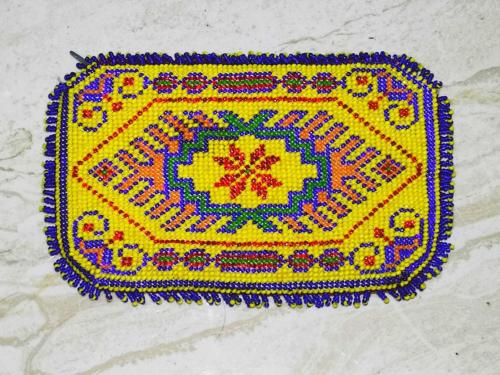 20166-EL EMEĞİ GÖZ NURU CEZA EVİ BONCUK İŞLEMELİ PARA ÇANTASI