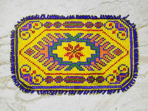 20166-EL EMEĞİ GÖZ NURU CEZA EVİ BONCUK İŞLEMELİ PARA ÇANTASI