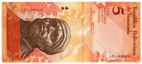 Venezuela 2008 Yılı 5 Bolivar Çil