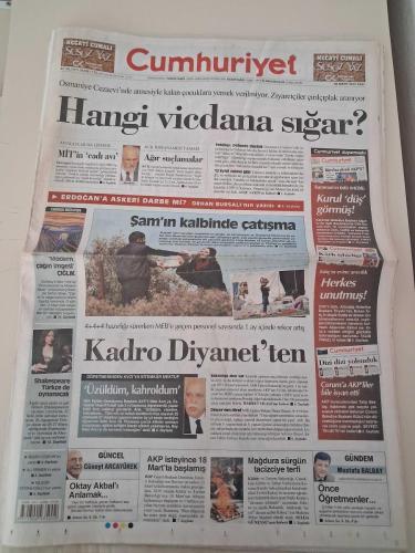CUMHURİYET GAZETESİ 20 Mart 2012 Salı ( HANGİ VİCDANA SIĞAR; OSMANİYE CEZAEVİ / KADRO DİYANETTEN / MİT'İN CADI AVI)