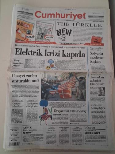 CUMHURİYET GAZETESİ 11 Şubat 2006 Pazar ( ELEKTRİK KRİZİ KAPIDA / BULGARİSTAN GÜLEN OKULLARI / YENİ BEŞİKTAŞ PIRIL PIRIL )