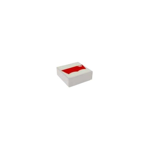 Lego® 3070pb181 Fayans - 1x1 Kırmızı Levi's Logo Desenli (Beyaz)