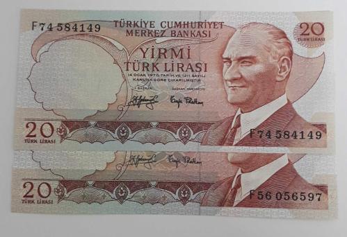 6. EMİSYON 20 LİRALAR FARKLI İMZA