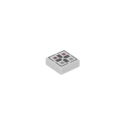 Lego® 3070pb096 Fayans - 1x1 Siyah Artı ile Bordo ve Koyu Mavimsi Gri Düğme Desenli (Açık Mavimsi Gri)