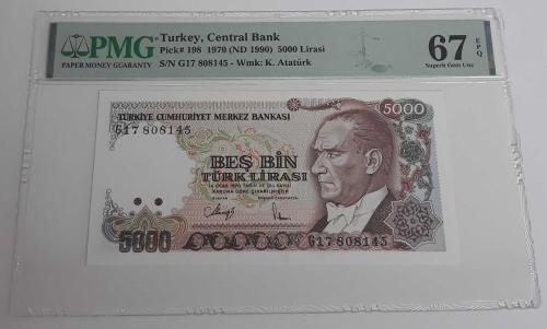 PMG 67 PUANLI 7. EMİSYON 5000 LİRA