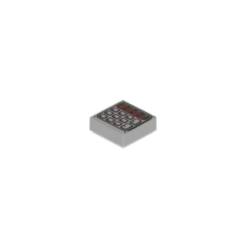 Lego® 3070pb089 Fayans - 1x1 Siyah ve Kırmızı Dijital Tuş Takımı Desenli (Açık Mavimsi Gri)