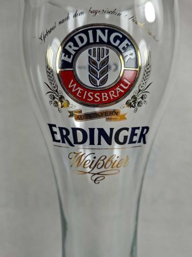 VINTAGE ERDINGER WEISBRAU AUS BAYERN 0,5 L. BÜYÜK BOY CAM BİRA BARDAĞI