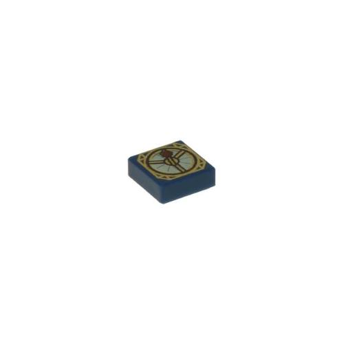 Lego® 3070pb052 Fayans - 1x1 Kalın Bordo İğne Desenli Altın ve Bej Sihirli Pusula (Lacivert)