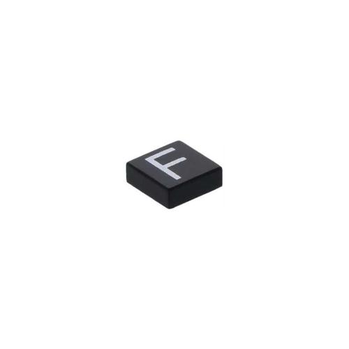 Lego® 3070pb014 Fayans - 1x1 Gümüş Büyük F Harfi Desenli (Siyah)