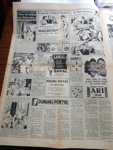 Yeni Sabah Gazetesi - Turkish Newspaper - 5 Kasım 1953 - 10 Kasım'da anıtkabire nakledilecek olan  Atatürk'ün aziz naaşı dün katafalka kondu fotoğraf - Atatürk'ün hemşireleri Makbule Atadan'ın tabuta kapanarak ağlayışı Fotoğrafı - Malatya davası devam ediyor Necip Fazıl Kısakürek duruşmada dedi ki - Zeyrek Kilise camiinde meydana çıkan mozaiklerin bir Fransız turist tarafından resimleri çiziliyor Fotoğrafı - İspanya birleşik Amerika anlaşması hakkında Franco'nun beyanatı - Adnan Menderes Isparta Demokrat Parti kongresi'ne gitmedi - İstanbulspor Vefa'yı 4 2 mağlup etti fotoğraf - Atatürk'ün Aziz naaşının katafalka konulması dolayısıyla tutulan zaptı Nuri Yamut imzalarken Fotoğrafı - Çifte kavrulmuş filmi Taksim sinemasında - 21 yaşındaki Patricia Webb fotoğraf - Jean Hylton Arthur Ronk kumpanyasının en güzide yıldızlarından biridir Fotoğrafı - Ayten Çankaya Puro tuvalet sabunu kullanıyor - Ratip Tahir siyasi karikatür - İstanbul Ankara İzmir radyosu programı - 10 Kasım 1938