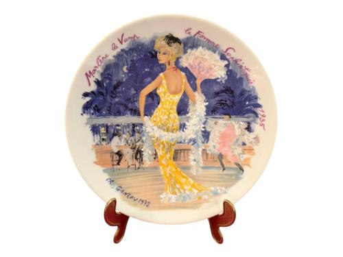 limoges limitli üretim porselen duvar tabağı - 21 cm çapında