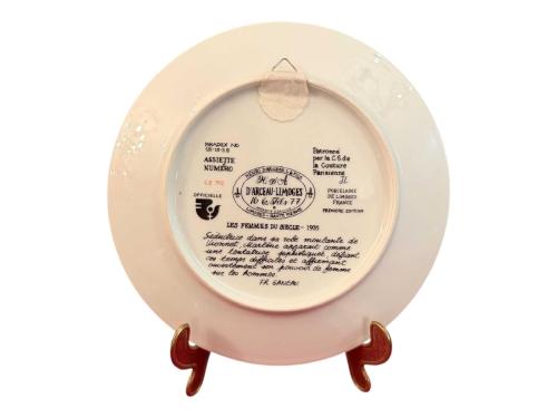 limoges limitli üretim porselen duvar tabağı - 21 cm çapında