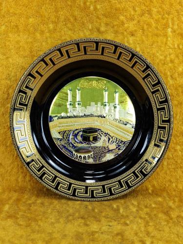 VINTAGE KÂBE-İ ŞERİF GÖRSELLİ CHOKIN THE ART OF CHOKIN 24 KT GOLD EDGED PORSELEN TABAK MADE IN CHINA