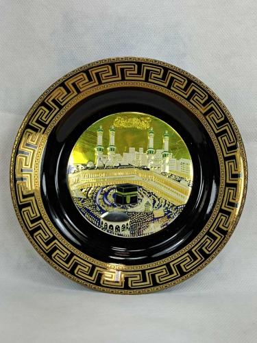 VINTAGE KÂBE-İ ŞERİF GÖRSELLİ CHOKIN THE ART OF CHOKIN 24 KT GOLD EDGED PORSELEN TABAK MADE IN CHINA
