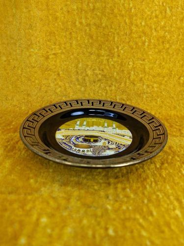 VINTAGE KÂBE-İ ŞERİF GÖRSELLİ CHOKIN THE ART OF CHOKIN 24 KT GOLD EDGED PORSELEN TABAK MADE IN CHINA