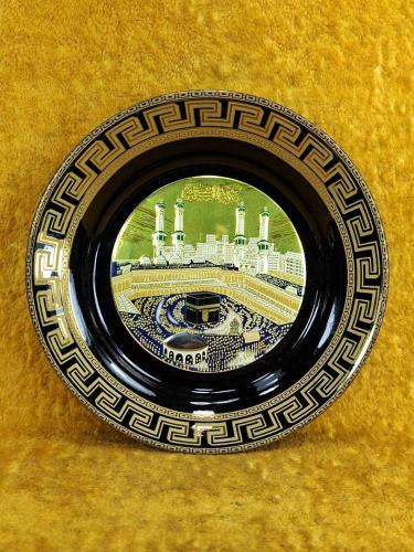 VINTAGE KÂBE-İ ŞERİF GÖRSELLİ CHOKIN THE ART OF CHOKIN 24 KT GOLD EDGED PORSELEN TABAK MADE IN CHINA