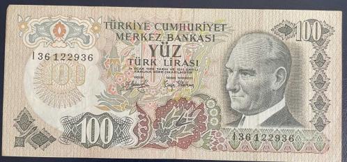 6.EMİSYON.100  LİRA (I.36) ÇOK TEMİZ RESİMDEKİ ÜRÜN