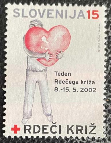 2002. KIZILHAÇ  .SLOVENYA  TEK PUL   DAMGALI  RESİMDEKİ ÜRÜN
