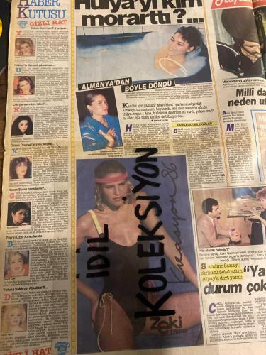 SABAH YILDIZ AKTÜELİTE VE MAGAZİN GAZETESİ - DOĞUM GÜNÜ HEDİYESİ (TURKİSH - NEWSPAPER) - 6 NİSAN 1986 - TAM TAKIM 8 SAYFADIR -Hülya Avşar-İbrahim Tatlıses-Türkan Şoray-Vehbi Koç-Kim Wong-Chantal Leblanc-Ilona Strehmar-Müjde Ar-Emel Sayın-Mana Şenay Şener-Raquel Welch-Zerrin Özer-Yonca Yücel-Selahattin Alpay-Samime Sanay-Ajda Pekkan-Bahar Öztan-Nükhet Sürmeli-Özlem Onursal-Nazan Şoray-Turan Çevik-Müşerref Akay-Rahmi Turan-Tevfik Yener-Dinç Bilgin-Zafer Mutlu-Ali Şuha Ertayan-Gülten Birol-Erkan Çevik-Aynur Beydağ-Mehtap Ar-Gökmen-Sevgili ithal ediyorlar-Zengin erkekler için yepyeni bir aşk pazarı-Hülya’yı morarttılar-Başbakanlık Müsteşarı’nın aşık olduğu tek kadın-Kim demiş Vehbi Koç yemez içmez diye-Kötü ruhlar müzik setimi bozdular-Kaddafi’nin casusları-Tanrı sevenleri korudu mu-Topolino otomobilini aldı-İkinci armağan yağmuru-Anne yeter uçuyorsun-Bu kıza 23 teklif geldi-Kadın kadına daha mutluyuz-Erkeksiz de dans edilir-En kralına 100 çekerim-Hemen kesip gönderin-Her Perşembe bir Görs
