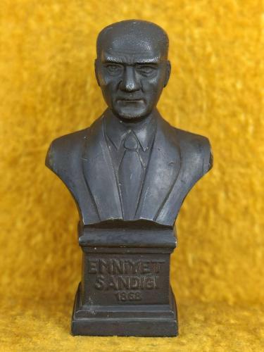 ANTİKA EMNİYET SANDIĞI METAL DÖKÜM ATATÜRK HEYKEL KUMBARA