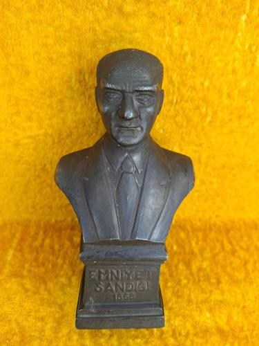 ANTİKA EMNİYET SANDIĞI METAL DÖKÜM ATATÜRK HEYKEL KUMBARA