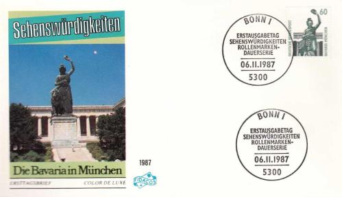 ALMANYA 1987 MAKSİMUM KART ZARF FDC  