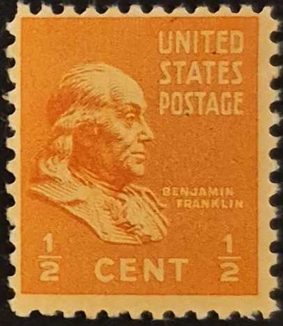 +++  AMERİKA FRANKLIN      1938   0.5C  - DAMGASIZ