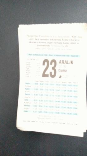 23 Aralık  2016 Fazilet  orijinal takvim yaprağı doğum günü - özel gün hediyesi