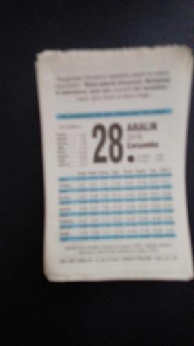 28 Aralık  2016 Fazilet  orijinal takvim yaprağı doğum günü - özel gün hediyesi