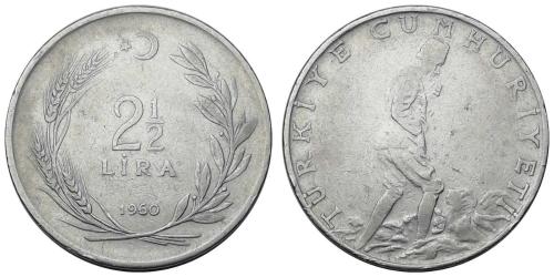1960 Yılı 2½ TL ÇÇT