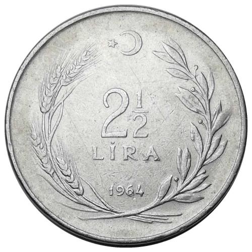 1964 Yılı 2½ TL ÇÇT (+)