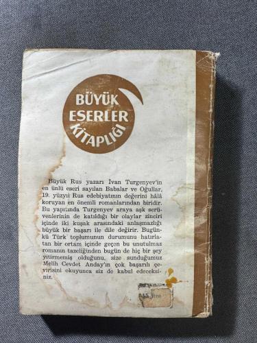 Babalar ve Oğullar 1.baskı çeviri:Melih Cevdet Anbay