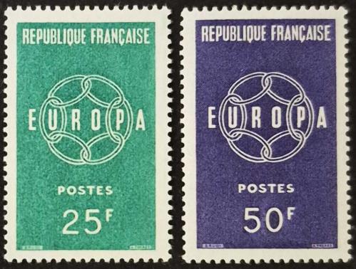 +++ FRANSA CEPT      1959    - DAMGASIZ